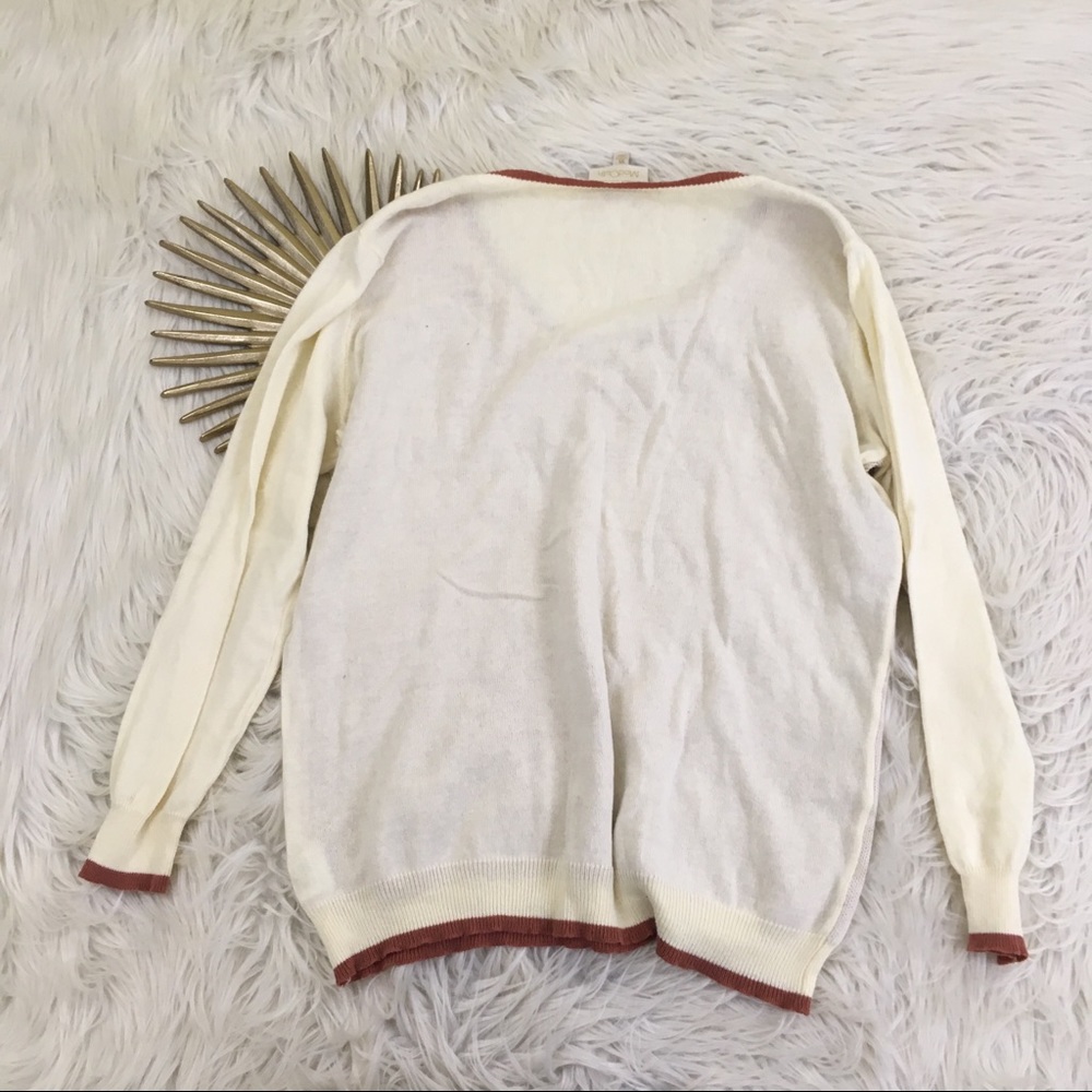 🦋SOLD🦋Modcloth V-neck Retro Butterfly Sweater - Picture 7 of 7